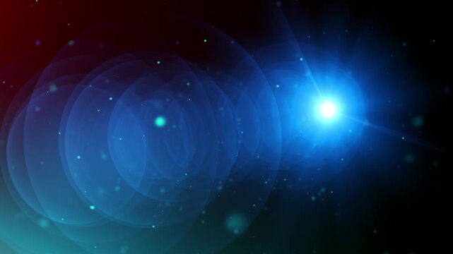 Abstract blue background with soft glowing bokeh, subtle light flares, and a dreamy gradient atmosphere. Ideal for digital designs, presentations, or futuristic themes