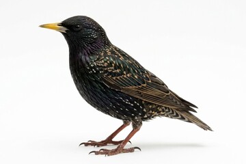 Fototapeta premium Common starling (Sturnus vulgaris) isolated on a white background