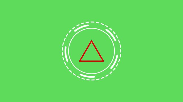 Abstract white dashed circle frame element on a vibrant green background for creative graphic design projects and digital user interface elements with a modern minimalist style