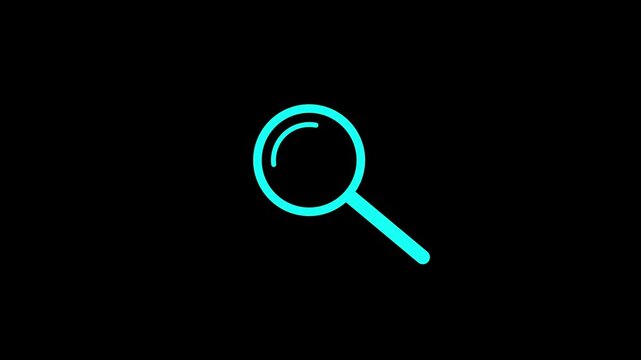 Bright cyan loading circle icon on a simple black background representing a digital process waiting indicator for web design software interface and technology user experience ui