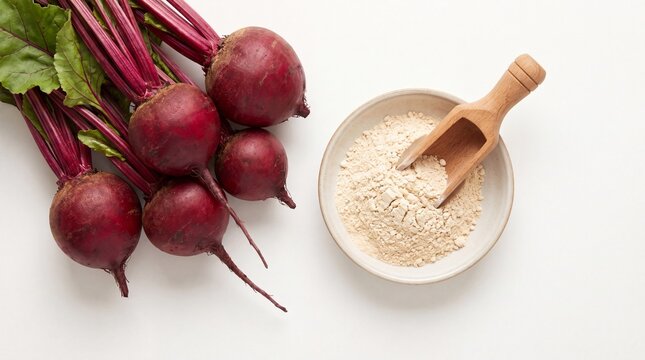 Fresh Red Beetroot And Raw Maca Root Powder For Dietary Supplements