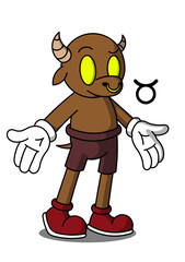 cartoon illustration of a taurus © zidan
