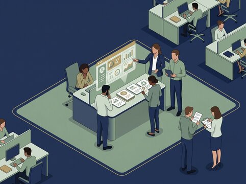 Business Team Evaluating an AI Pilot Project Before Wider Adoption