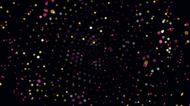 Quantum Cyber Orb geodesic harmonic pulse sphere 3D neon wave sphere stock motion video rendered with LASER MAGENTA GOLD particle graphics. 