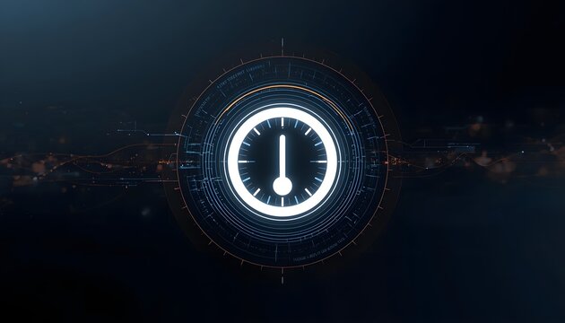 Futuristic glowing thermometer icon representing climate control
