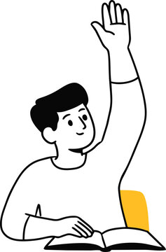 Student Raising Hand in Class