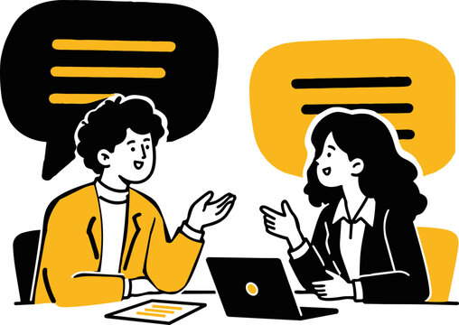 Business Team Meeting Communication Illustration