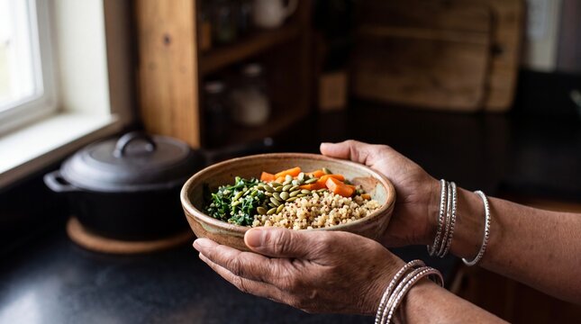 Healthy Low FODMAP Meal in Ceramic Bowl for Digestive Wellness
