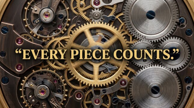 Intricate Clockwork Mechanism with Gears and Cogs, Symbolizing Precision and Time