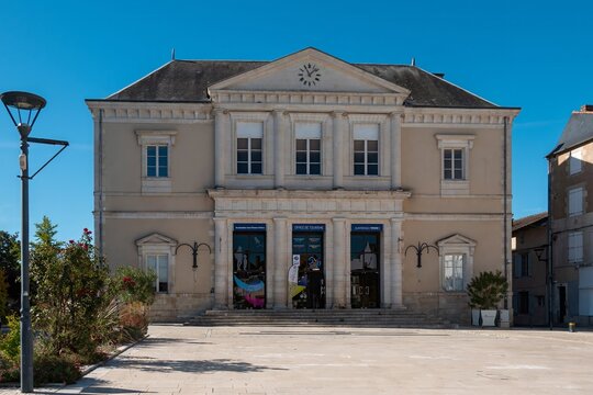 Mpntmorillon France - September 14 2026: South Vienne Poitou Tourist Office the Place du Marechal Leclerc Montmorillon Western France