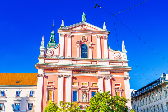 Franciscan Church of the Annunciation in Ljubljana, Slovenia 
