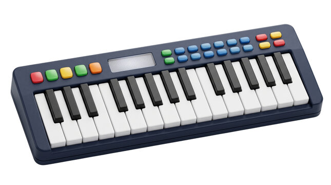 Electronic Keyboard 3D Icon Isolated