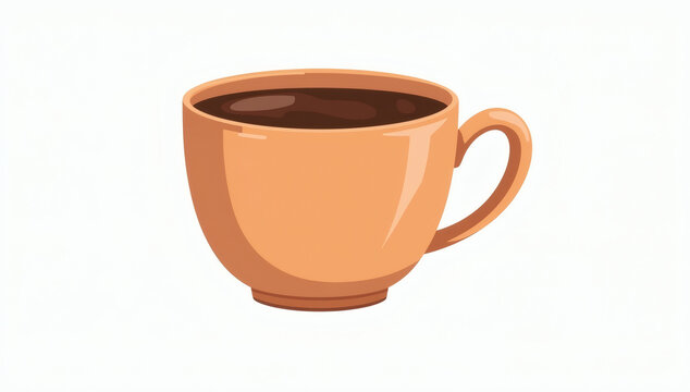 A warm, brown beverage fills a comforting orange ceramic mug, perfect for a cozy moment or a refreshing start to the day