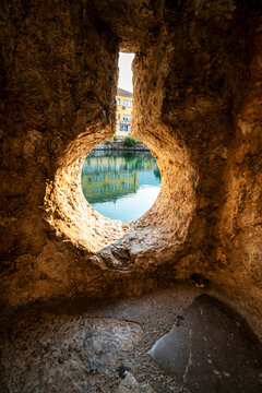 Arrow Slit in Kotor Medieval City Walls, Montenegro
