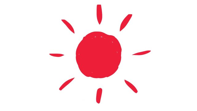 Animation of a red sun