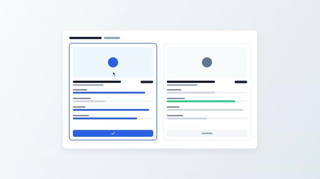 AB Split Test Comparison Digital User Interface Concept