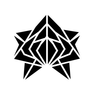 Abstract geometric star logo icon isolated on a white background