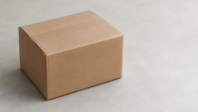 Kraft Shipping Box with Copy Space