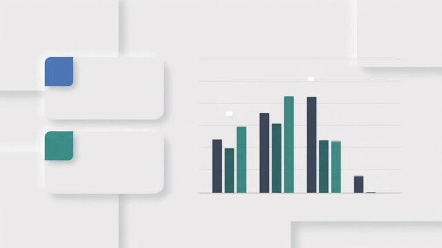 Bar chart illustrating comparative performance metrics through structured rectangular columns against a clean neutral background.