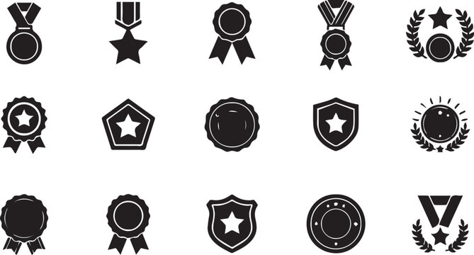 Professional vector graphic design featuring a versatile and modern icon set for various creative projects
