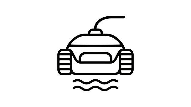 Robotic pool cleaner icon representing automatic water filtration machines.