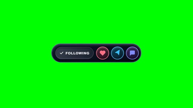 フォロー弾むシーケンスカードグリーンスクリーン