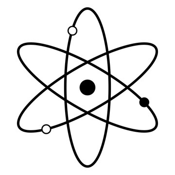 Atom structure science physics molecular icon