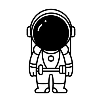 Astronaut in spacesuit space explorer icon