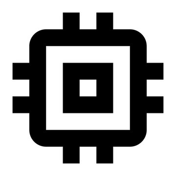 CPU microchip processor hardware technology icon