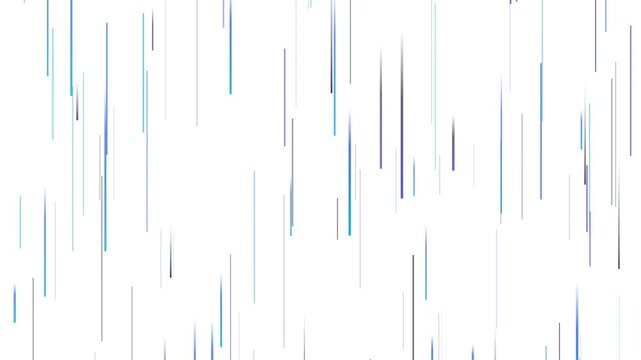Abstract background with falling vertical lines in blue and purple hues
