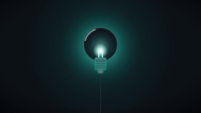 Glowing light bulb symbolizing innovation and new ideas against a dark background
