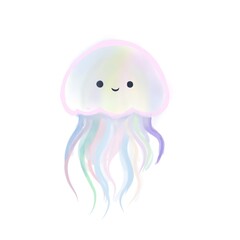 jellyfish on white background © Nurul