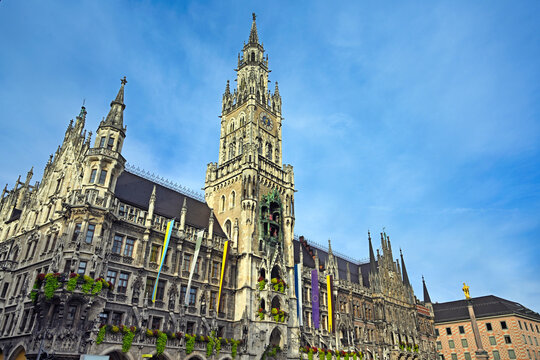 The New Town Hall and Marienplatz in Munich, Germany