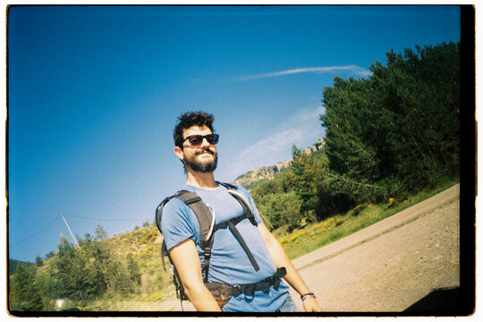 Portrait of man in nature