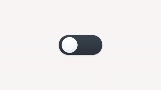 Animated UI Toggle Switch for App Settings Alpha Channel 4K