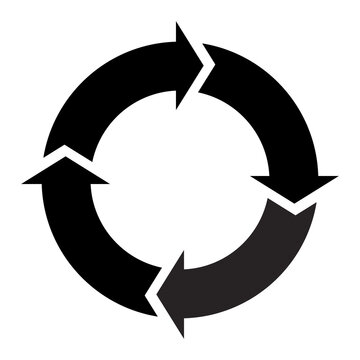 Circular arrows process cycle workflow loop icon