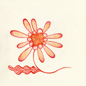 Abstract orange flower
