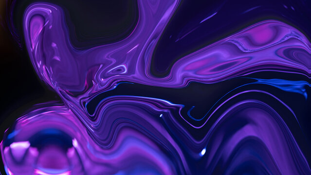 Abstract purple and blue liquid wave background