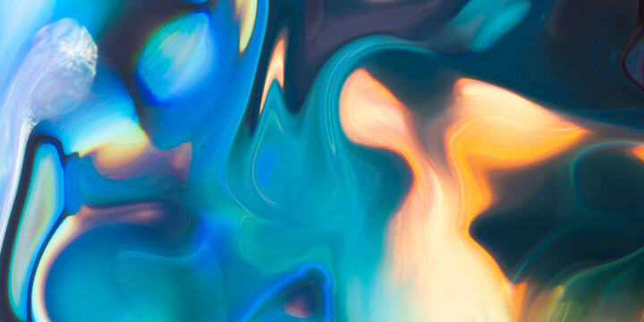 Abstract blue and orange fluid light background