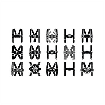 Oktoberfest Bavarian Suspenders with vector