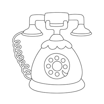 retro telephone sketch 
