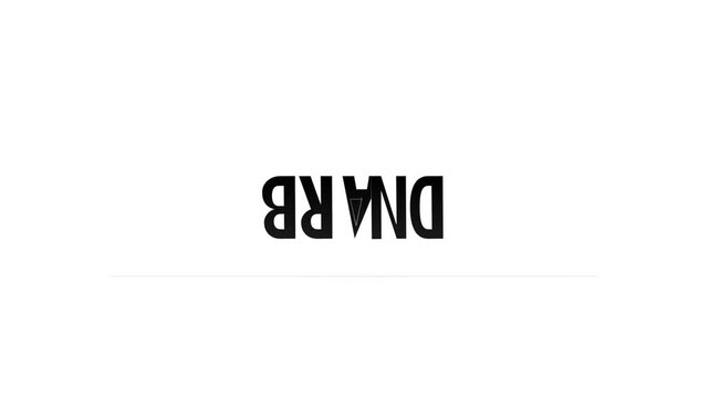 Animated Text "BRAND" Forming and Transforming on White Background | Abstract Branding Concept
