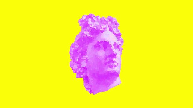 Modern creative concept with ancient statue. GIF with antique sculpture of human face. Funky art.
