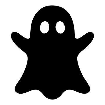 halloween ghost vector icon silhouette