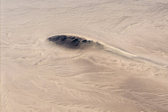 Aerial view of eroded Desert texture in Atacama, Chile