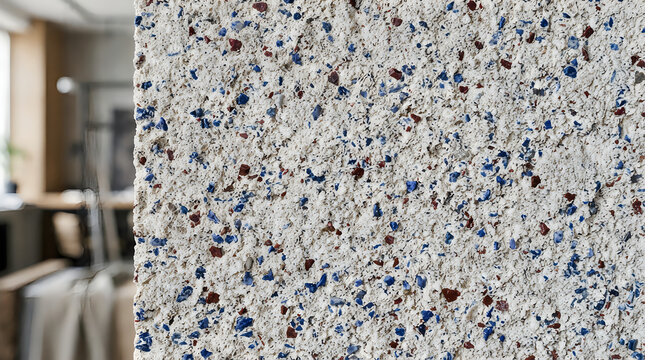 Close up view of gray stone granite texture wall with small black and white rock speckle pattern