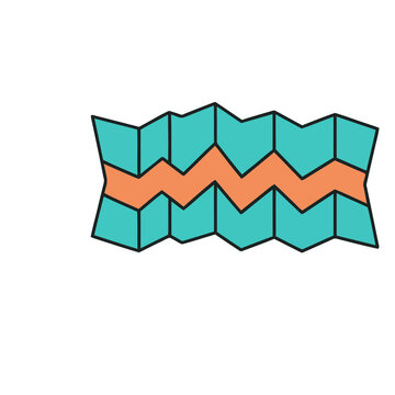 Abstract geometric pattern with zig-zag line