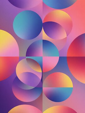 Abstract gradient circle pattern in vibrant pastel color