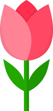 Minimalist Tulip Icon Isolated. Modern Spring Flower Symbol, Botanical Logo Element for Beauty Branding, Floral Packaging, and Wedding Design. Vector Illustration