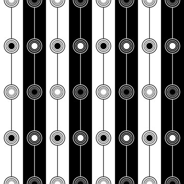 Abstract Black and White Geometric Seamless Pattern Background. Modern Elegant Texture for Textile Print, Packaging Design. Vector Illustration
